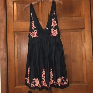 Free People Aida Embroidered Slip